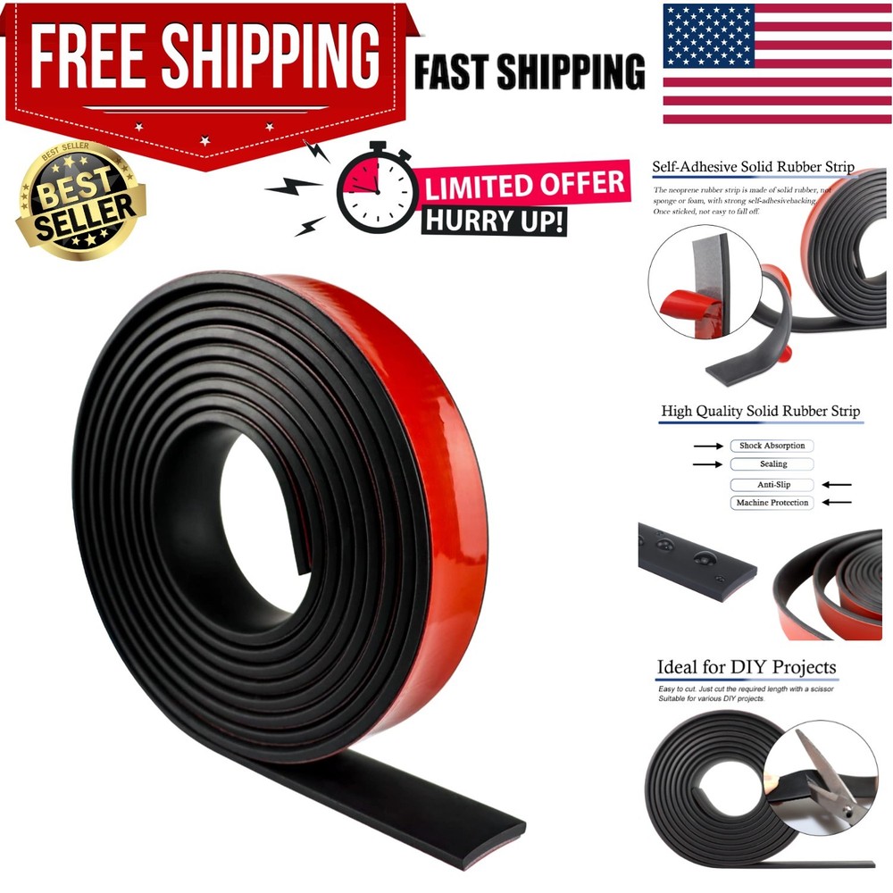 Neoprene Rubber Strips Self Adhesive Solid Rubber Sheets, Rolls & Strips for ...