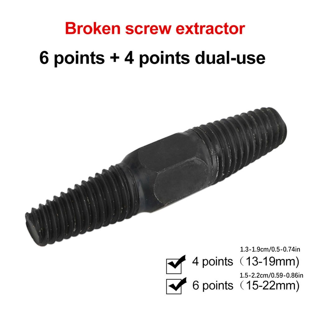 Carbon Steel 1/2 3/4" Multi-functional Extractor&Crowbar Drill Bits Double Head