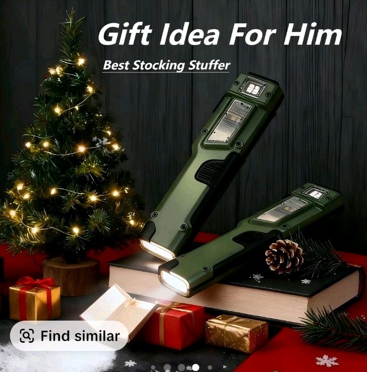 EDC Rechargeable Led Flat Tactical Flashlight Digital Display 8 Modes Waterproof