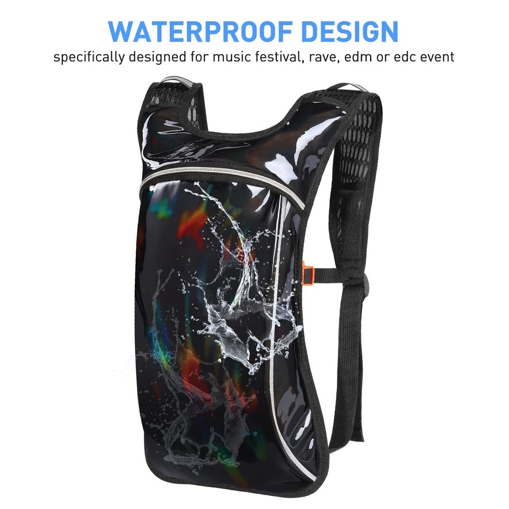 Rave Hydration Pack, Hydration Backpack with 2L Hydration Bladder, Festival E...