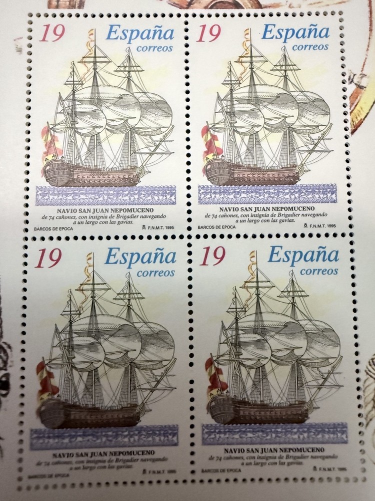spanish stamps barcos de Espana min sheets