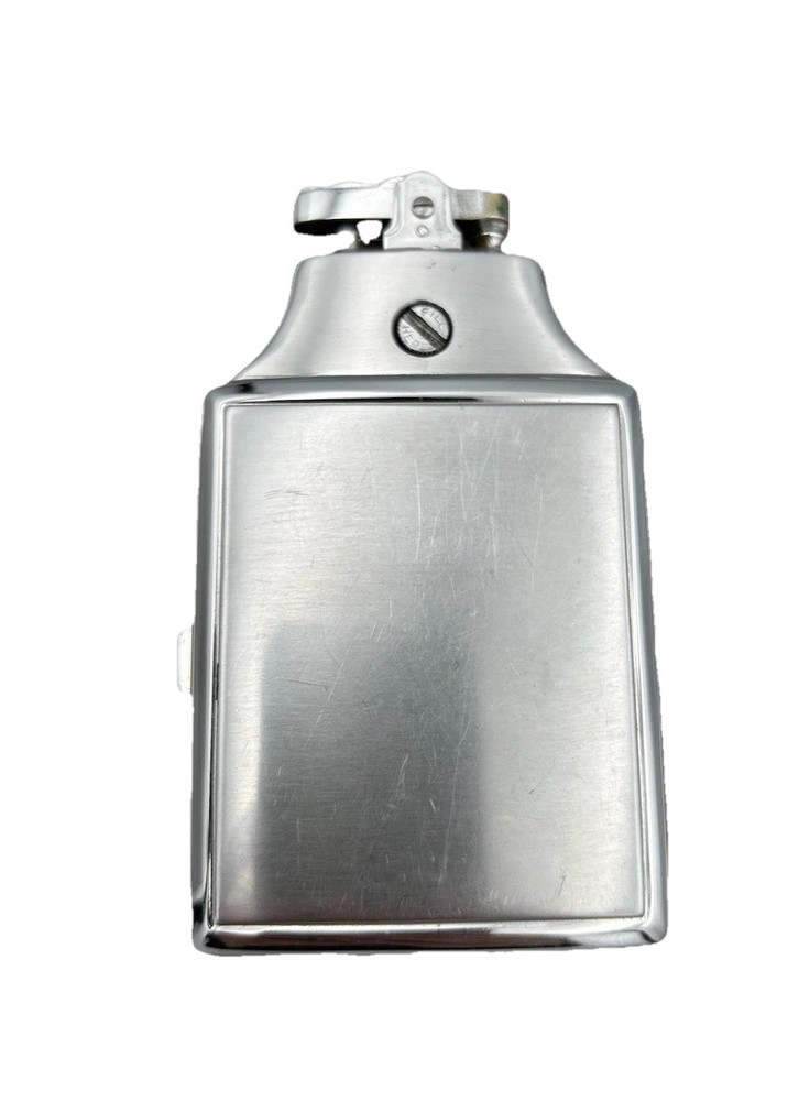 Vintage Ronson Combo Silver Tone Cigarette Case With Lighter Art Deco Untested