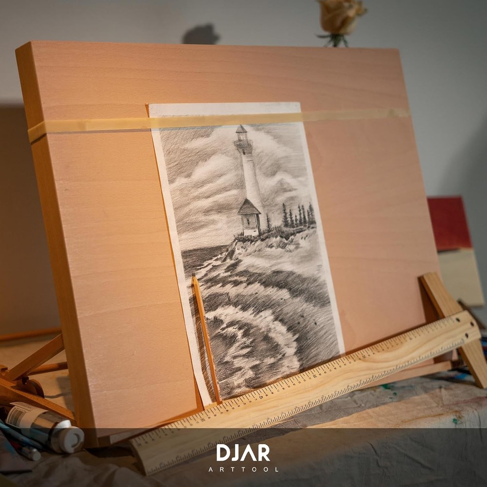 5-Position Wood Drafting Table Painting Tabletop Easel & Sketching Board