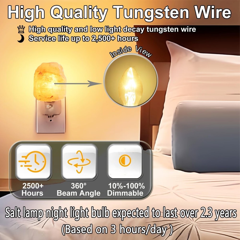 ZwwYvv Wax Warmer Light Bulbs 15 Watt,E12 Candelabra Base Salt Warm White