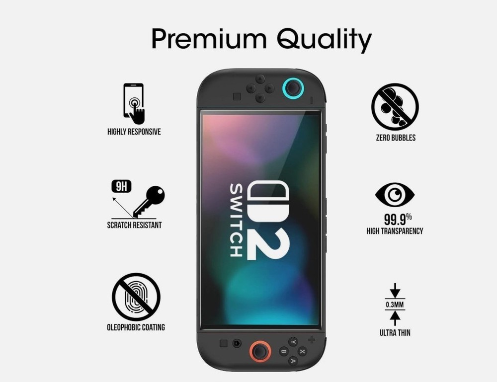 amFilm Auto-Alignment OneTouch for Nintendo Switch 2 Screen Protector [7.9'']