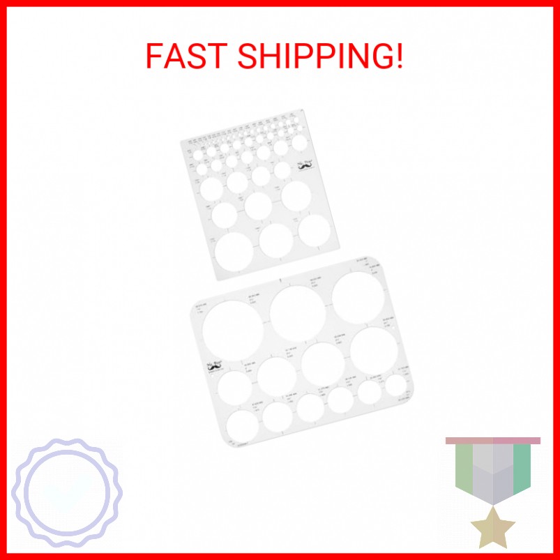 Mr. Pen Circle Templates - Large & Small Sizes, Circle Stencil & Ruler for Draft