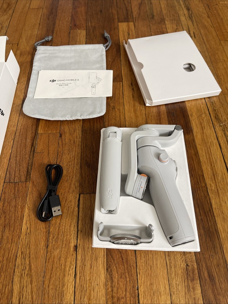 DJI Osmo Mobile 6 Gimbal Stabilizer smartphone base tripod cable Platinum Gray