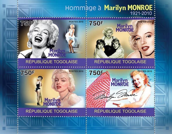 Marilyn Monroe (Yvert & Tellier Code: 2184-2187)