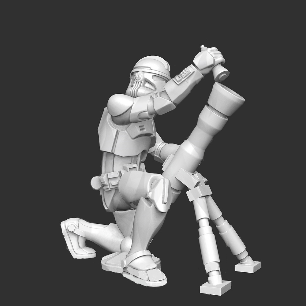Star Wars Legion - Phase 2 Clone Mortar (1) 3D Resin Printed Unit