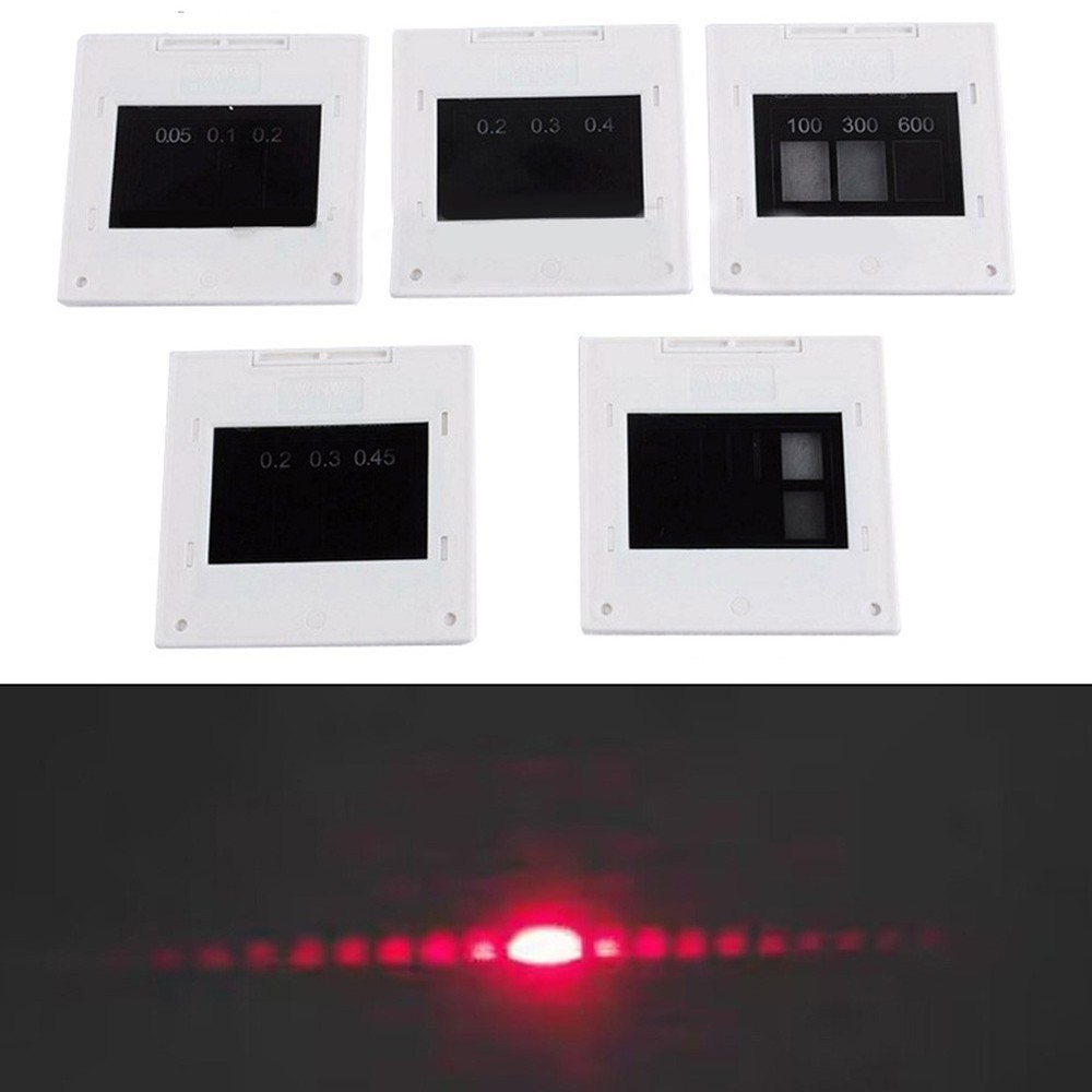 Interference Diffraction Grating Set 5pcs with Double and Triple Slits