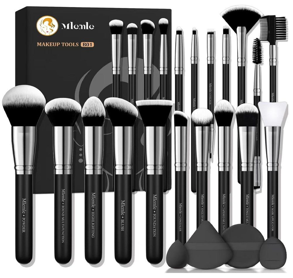 Makeup Brushes Set, Mlemle Professional 25 Pcs Makeup Kit, Include Foundation Po