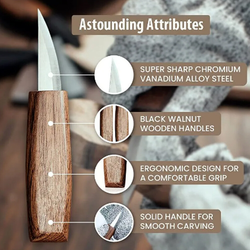 10 Piece Wood Carving Tools Hand Chisel Tool Set Professional Woodworking Gouges