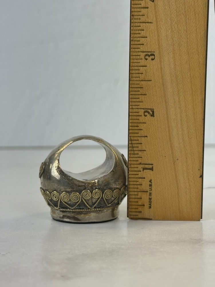 Antique Afghan Carnelian Carved Silver Ring