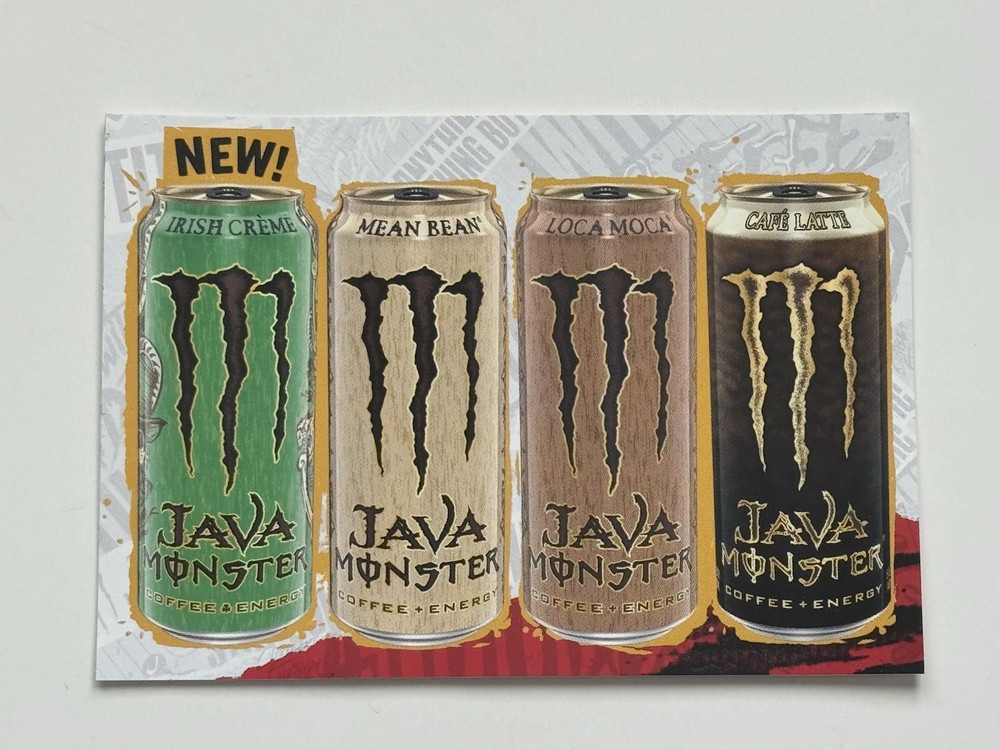 MONSTER ENERGY JAVA MONSTER  COFFEE + ENERGY Sticker Decal Measures ~ 5” x 3.5”