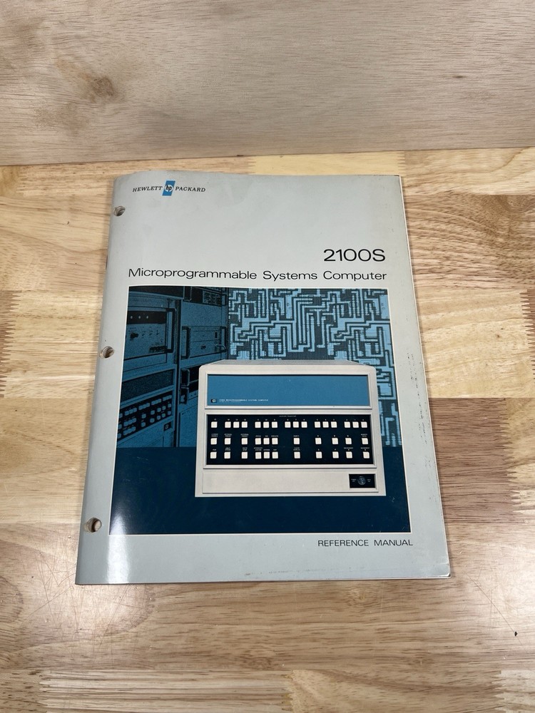 Hewlett Packard HP 2100S Computer Reference Manual 1973 Vintage
