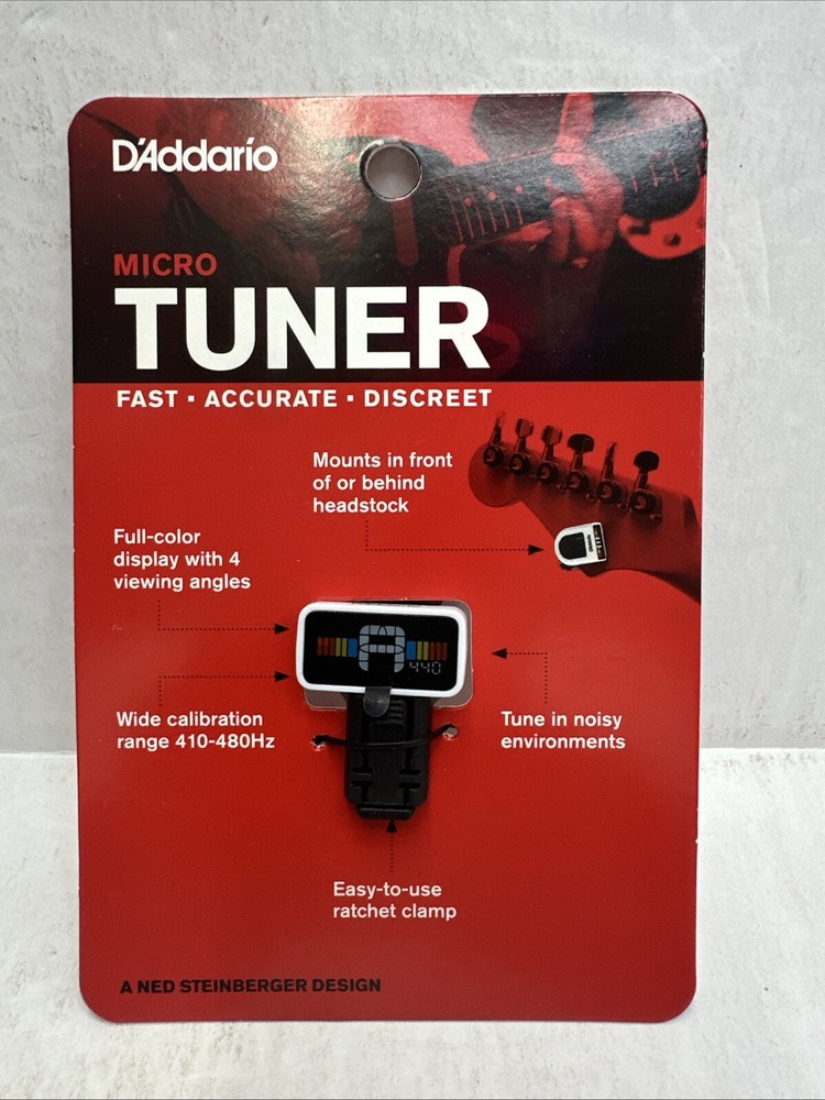 D'Addario Micro Tuner White New!
