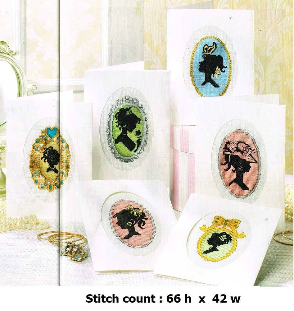 CAMEO CARDS   CROSS STITCH PATTERN  ONLY   ALS   PV
