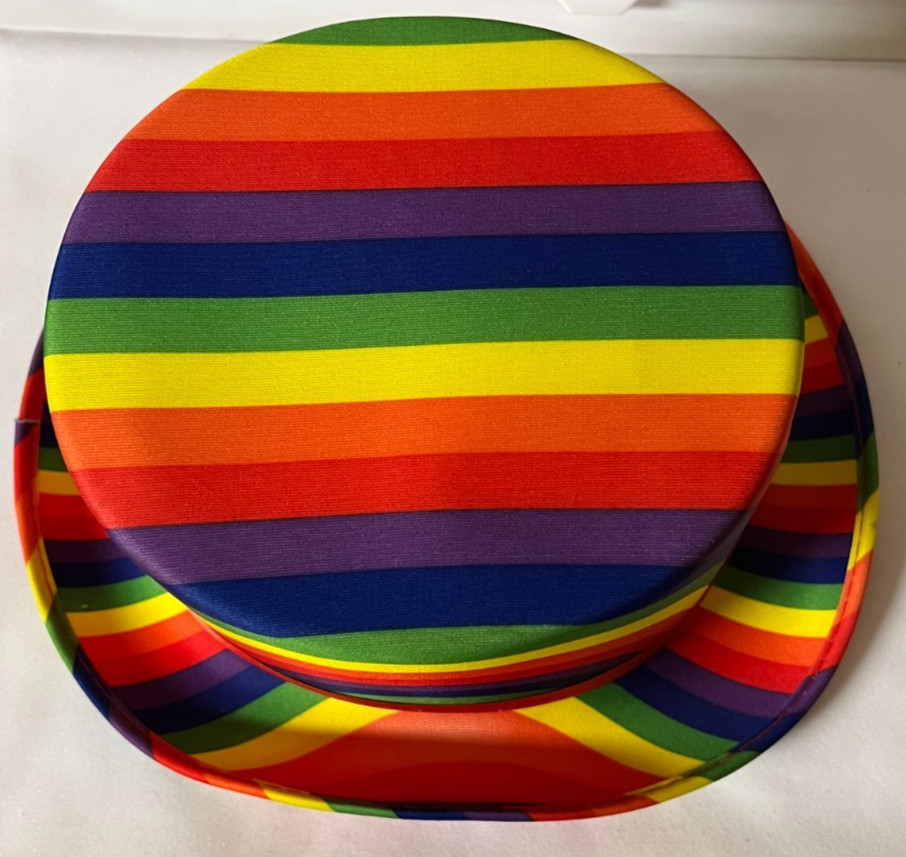 RAINBOW PRIDE TOP HAT VGC
