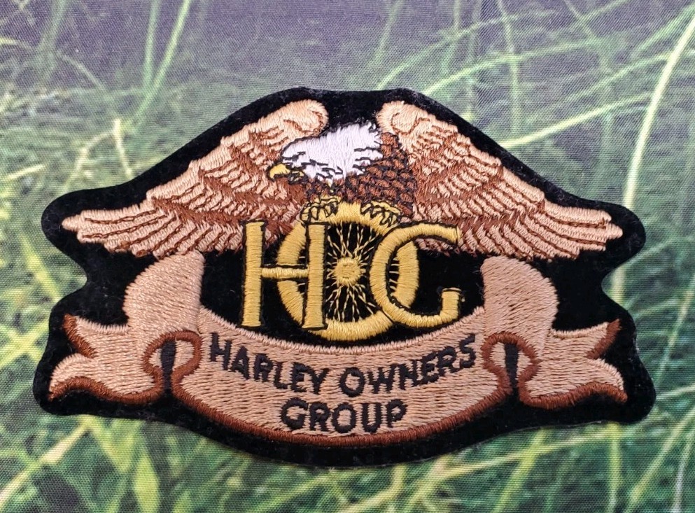 Harley Owners Group Hog  Brown Eagle Patch 5" x 3" Davidson