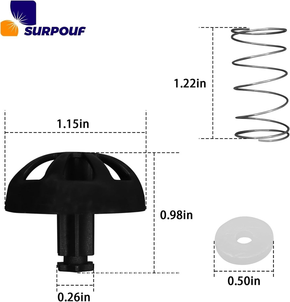 2-Pack Coffee Replacement Brew Basket Spring Loaded Stopper Kits Fits For...