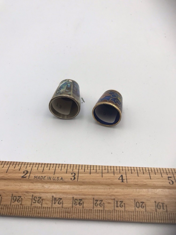 Two Vintage Sewing Thimbles Lot
