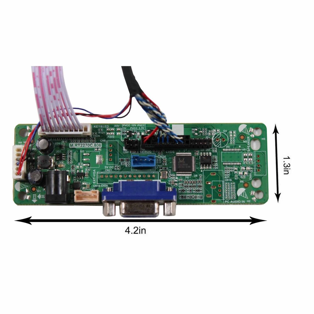 VGA LCD Controller Board For 15inch 1024x768 G150XTN06.1 LCD Screen