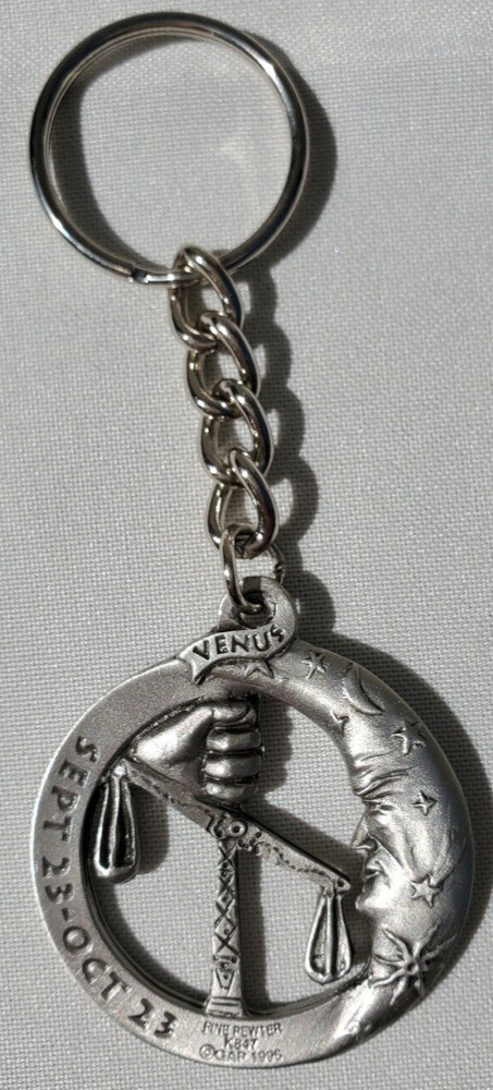 Aquarius Pewter Key Chain