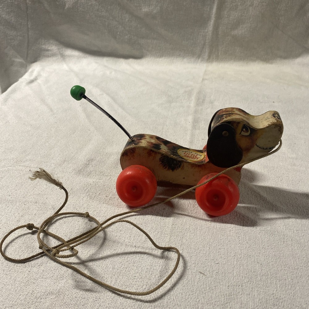 Pull Toy wooden dog