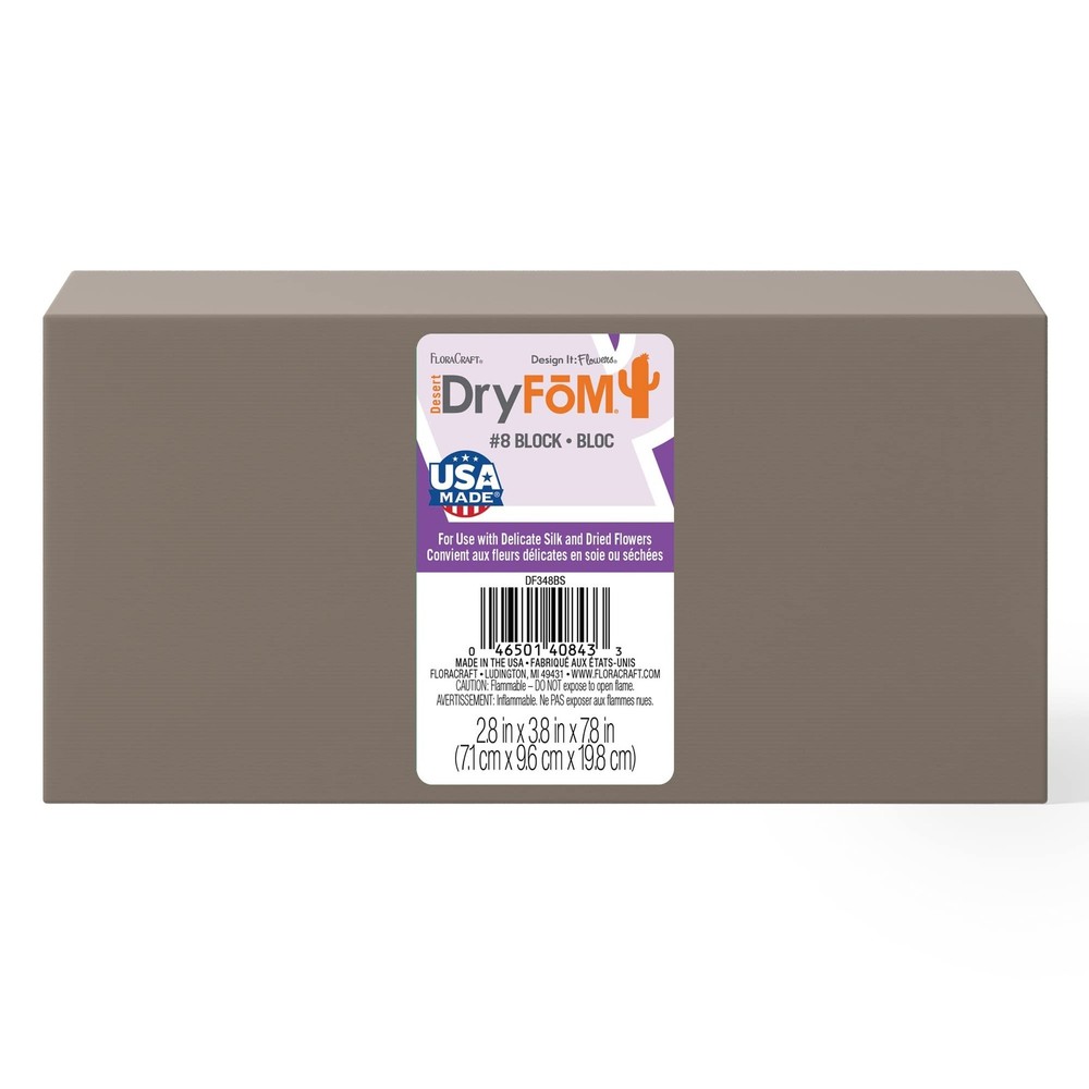 FloraCraft Desert Foam, Brown,Floral Forms, Bases & Frames