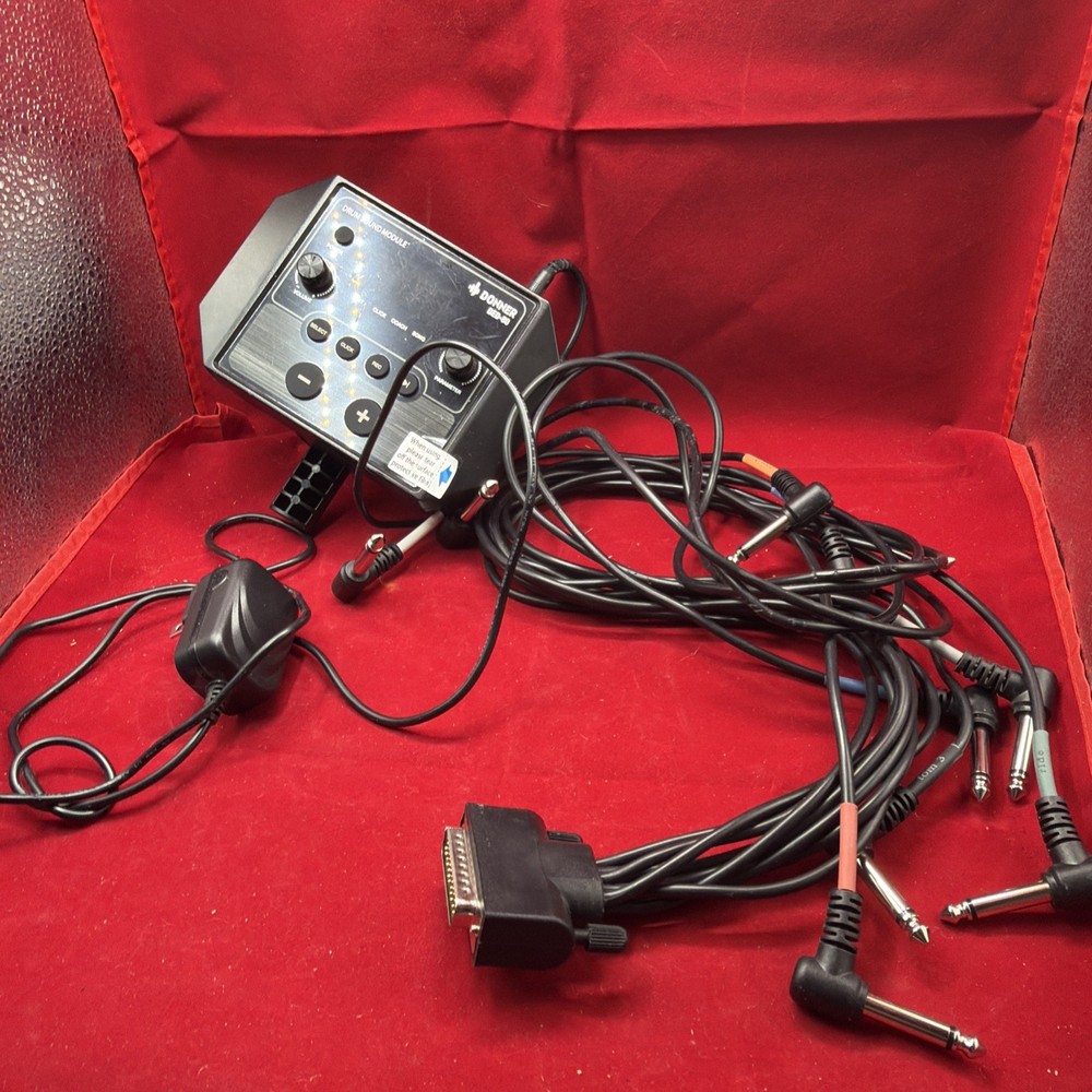 Electronic Drum Sound Module Donner DED-80 Cable Power Supply Wirring Cables