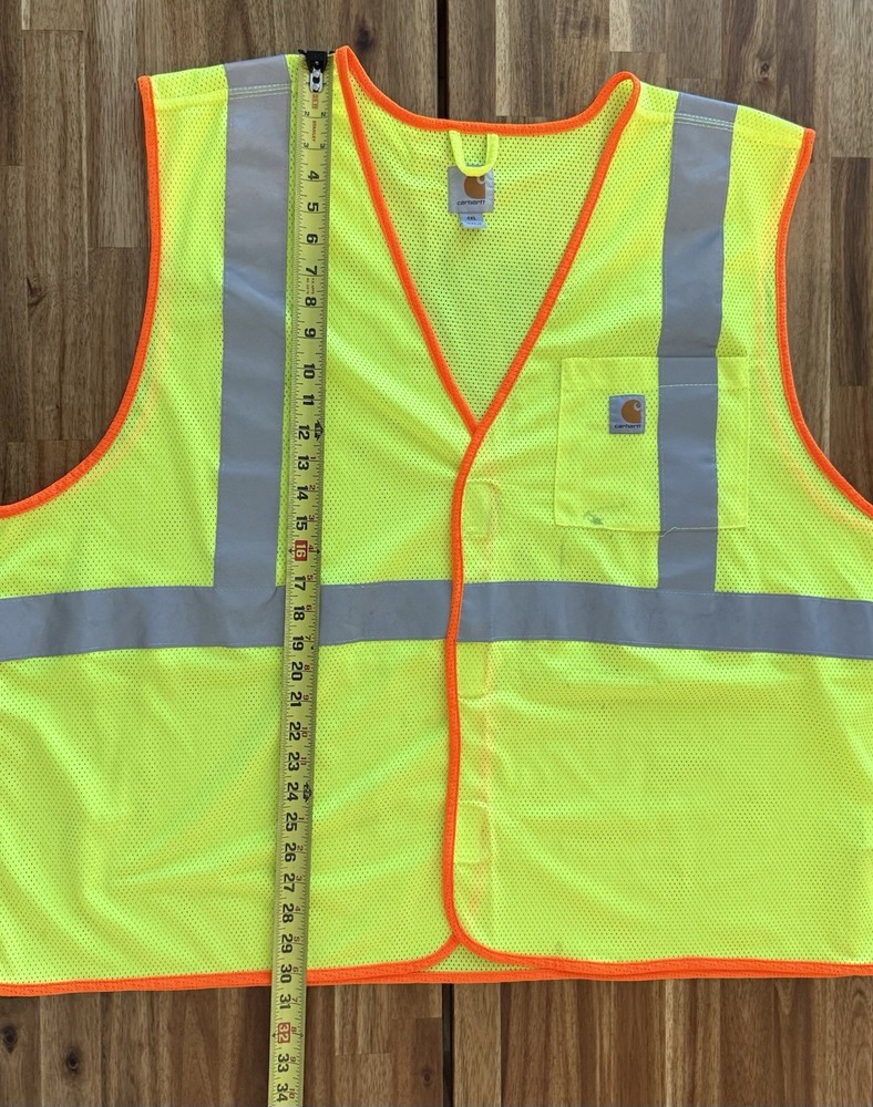 Carhartt Safety Vest Class High Visibility Reflective Size 4XL Work Construction