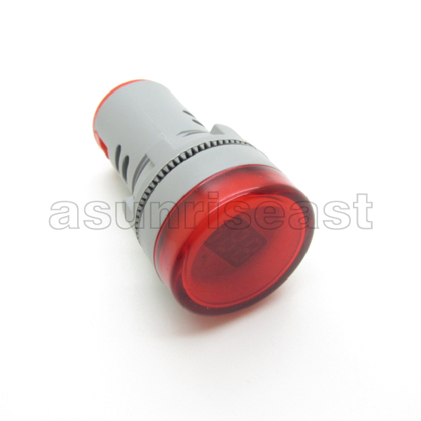Red LED Digital Display Voltage Meter Voltmeter Round 22mm Indicator AC70-500V