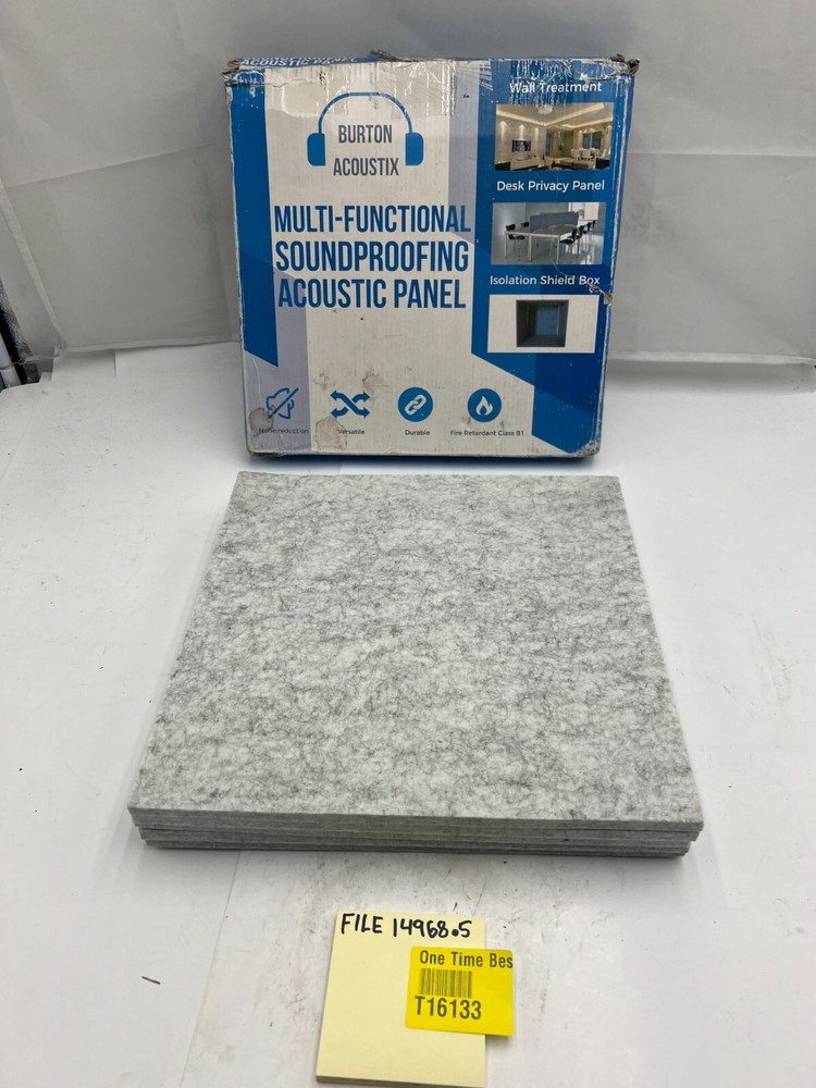 (QTY 5) Burton Acoustix Multi-Functional Soundproofing Acoustic Panel