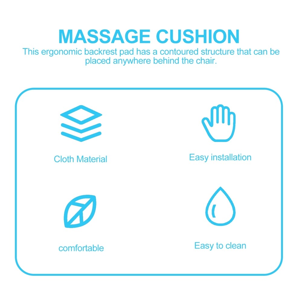 Car Seat Back Support Lumbar Support Cushion Massage Ergonomic Design