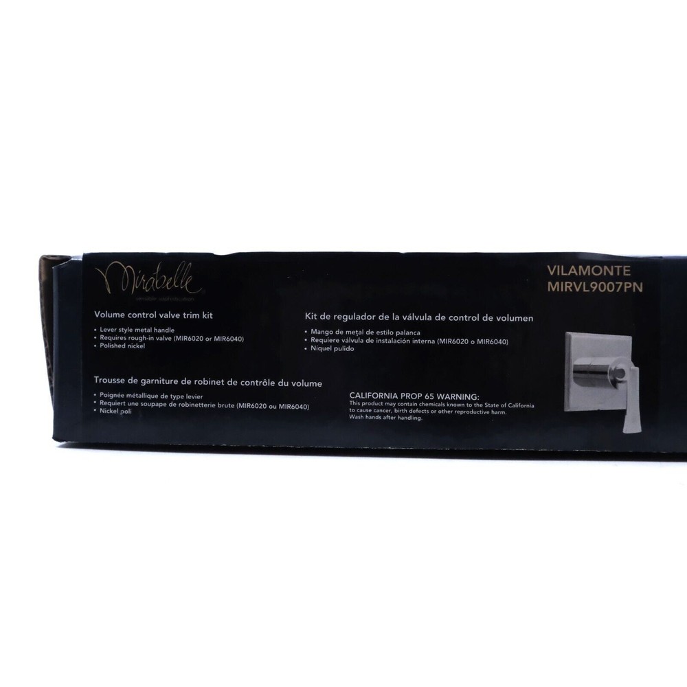 Mirabelle Single Function Volume Control Valve Trim Only - Less Rough In