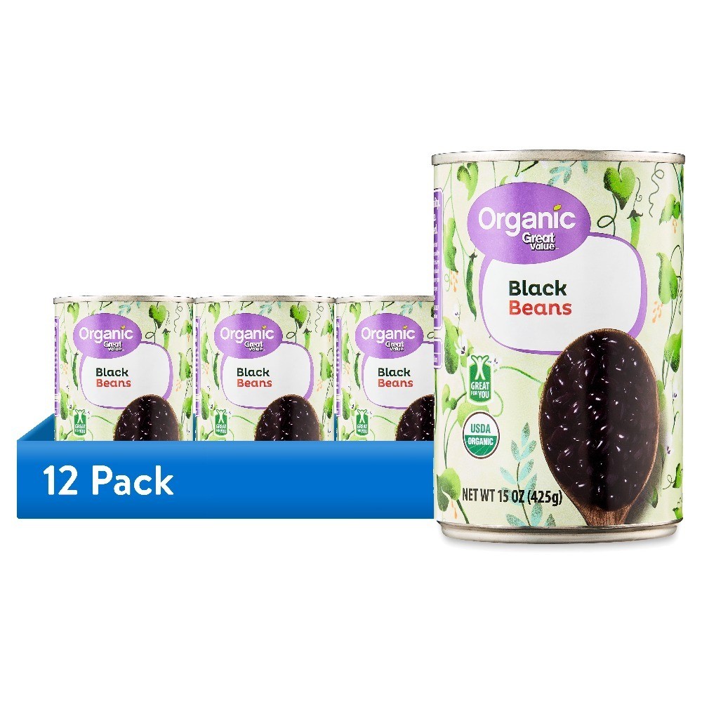 (12 pack) Organic Black Beans, Canned, 15 oz