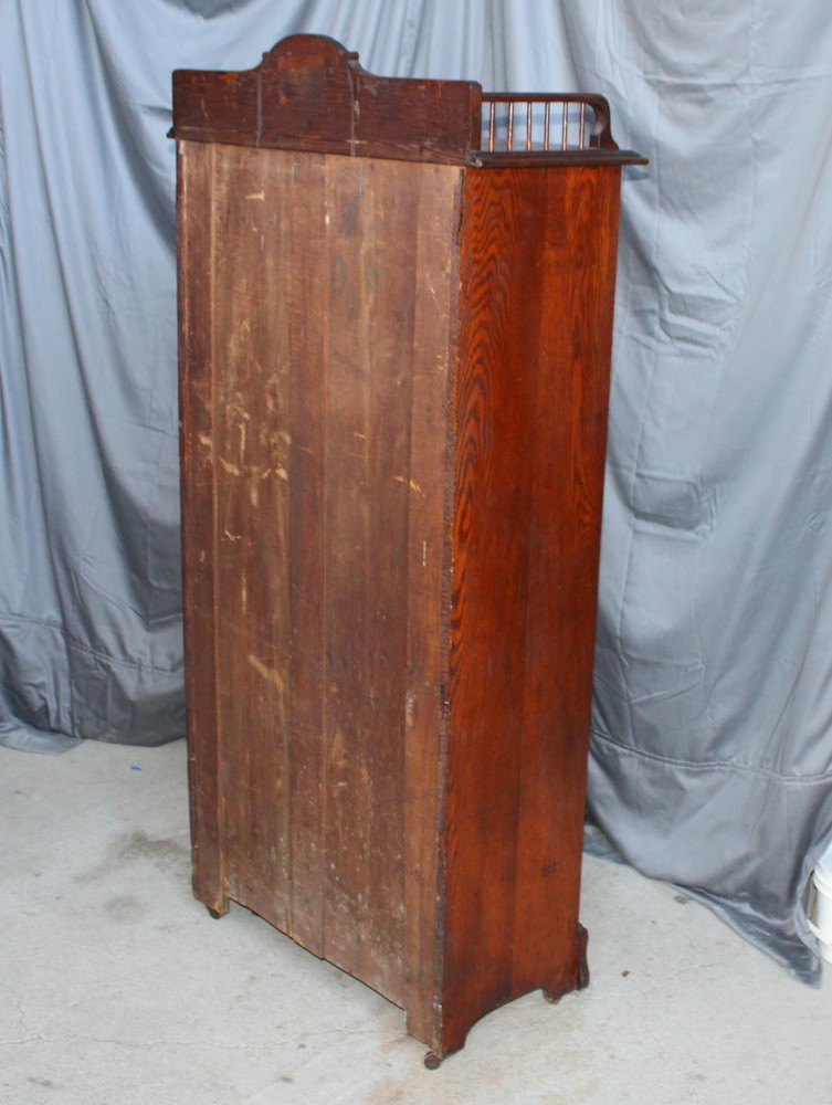 Antique Single Door Oak Bookcase