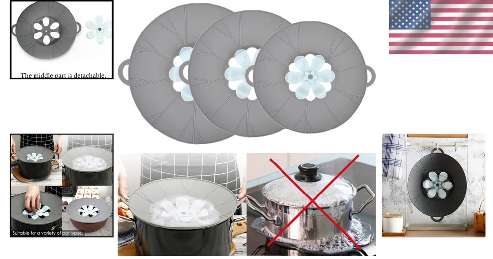 Multi-Function Silicone Lid Set - Perfect for Boiling & Splatter Protection