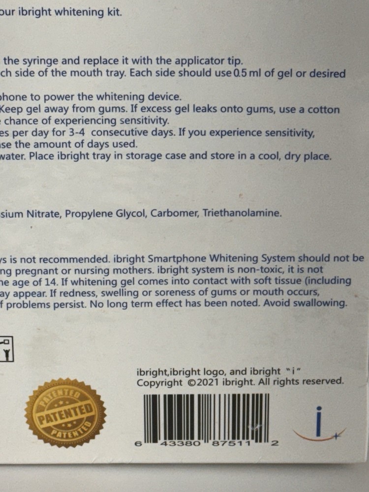 BleachBright iBright Smartphone Teeth Whitening System - iPhone, Android or USB!