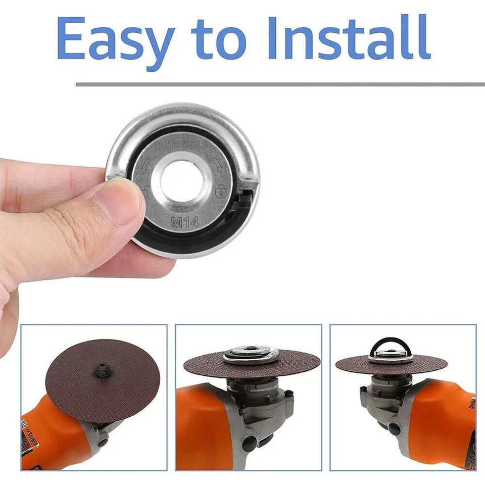 2 pieces M14 quick release heavy duty angle grinder flange nut screw