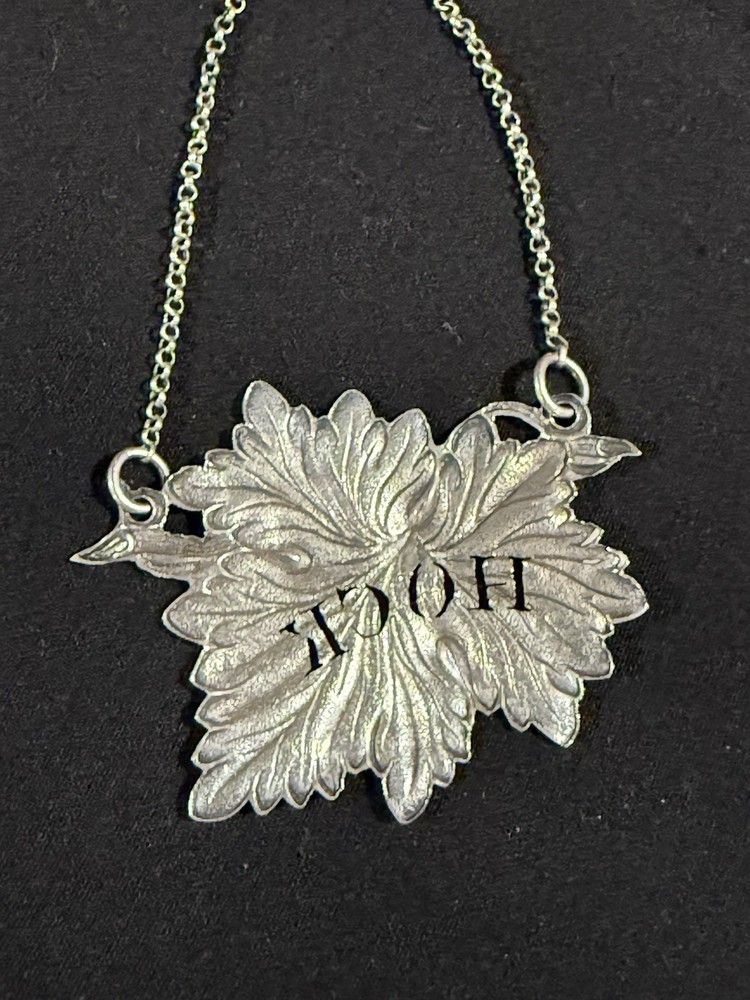 Victorian English Sterling Wine Label