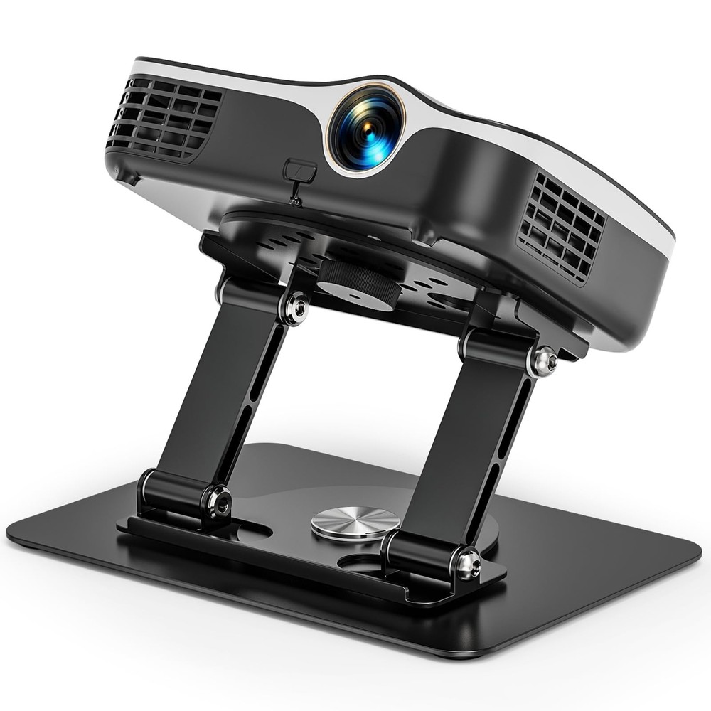 Foldable Projector Stand, 360° Rotatable Projector Mount Stand with 1/4" Sc
