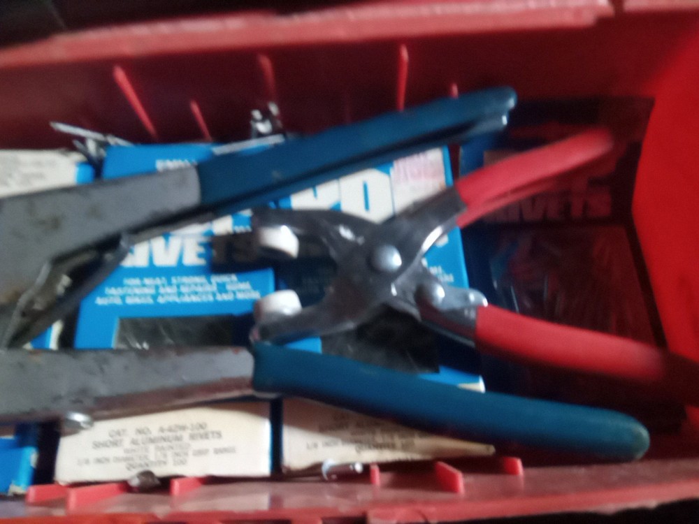 Vintage Pop Rivet Gun And Accessories
