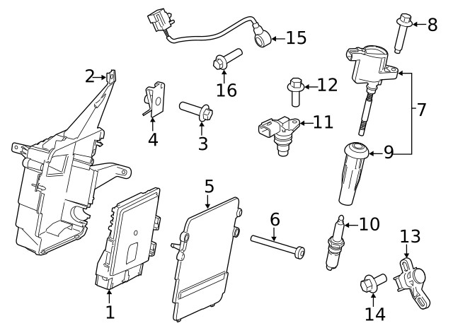 Genuine Ford Engine Control Module (ECM) Bracket AV6Z-12A659-A