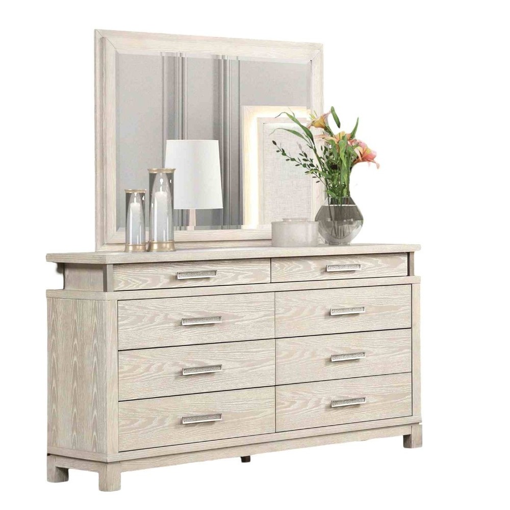 Weathered Gray Finish Eastern King Size 4pc Bed Set Transitional Style Bedroom