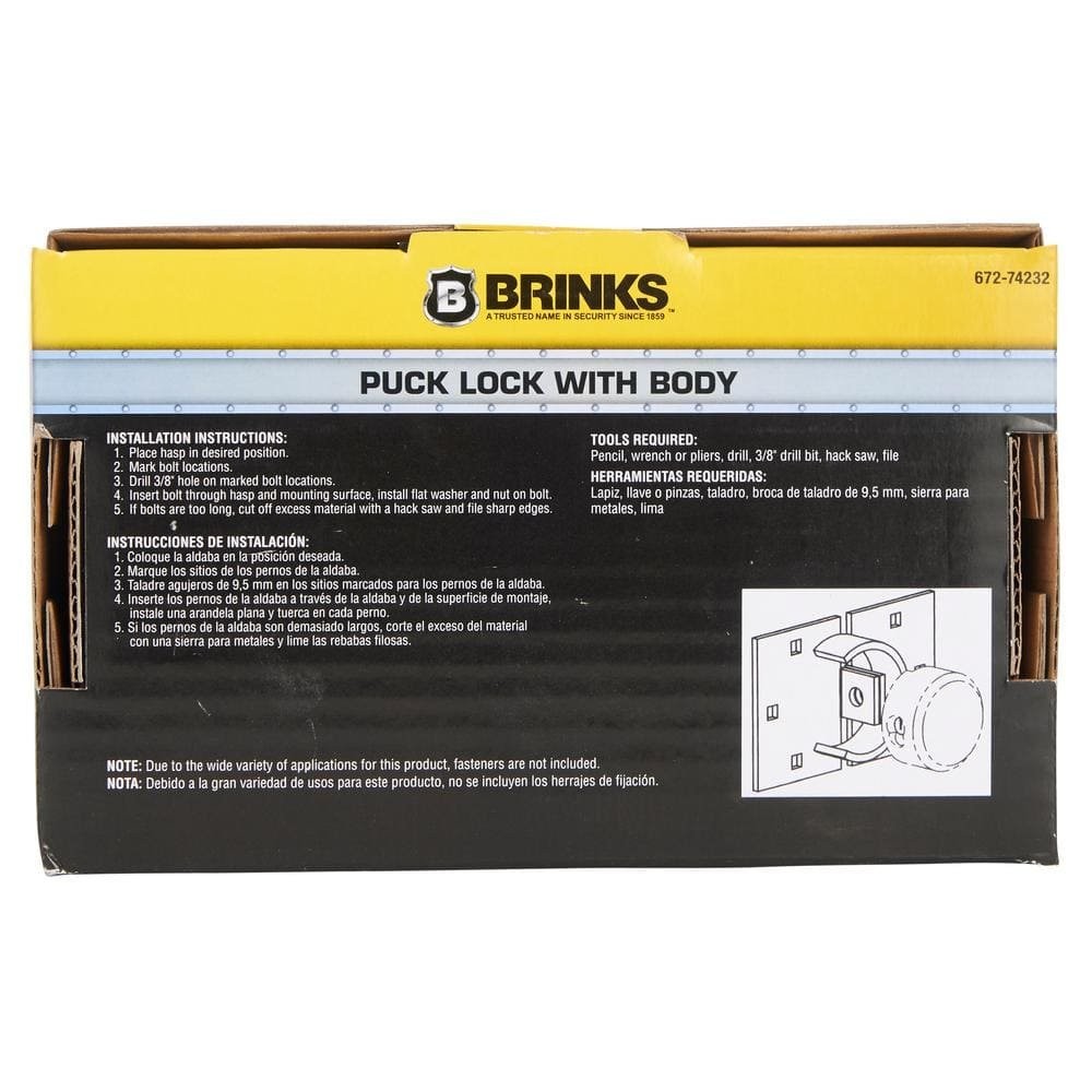 Brinks Combination Puck Lock and Round Hasp