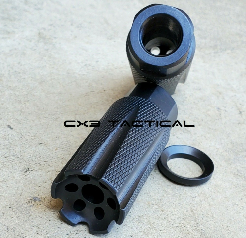 .223 5.56 Linear Muzzle Brake Linear Compensator 1/2-28 TPI Sound Forwarder Comp
