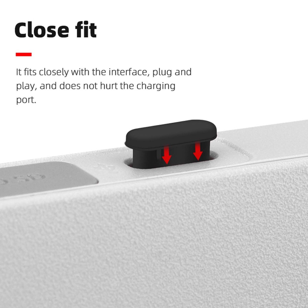 3pcs Silicone Type-C Interface Dust Plug For DJI Mini 3 Pro Drone Remote Control