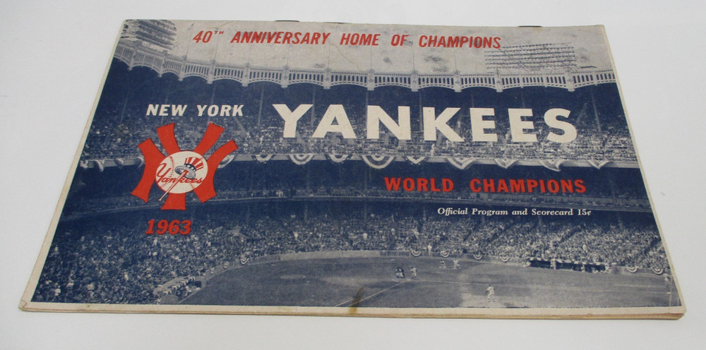 1963 New York YANKEES Baseball Program ANGELS CM5050