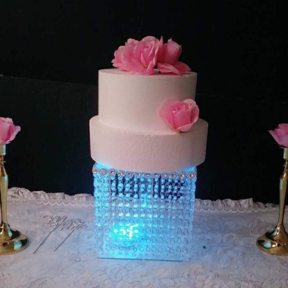 10 Square Cake Stand with Led light